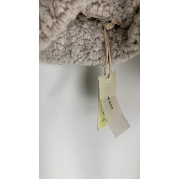 Blank NYC Angel Eyes Jacket Womens Small Zip Up Button Shearling Coat Gray New - Picture 11 of 13